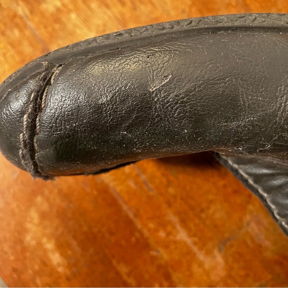 Rieker size 40 tall black flat boots with button detail - Picture 8 of 8